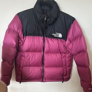 The North Face Black and Pink Puffer Jacket